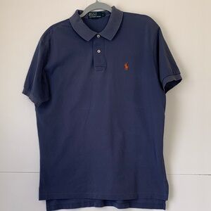 Polo by Ralph Lauren Men's Dark Blue Polo  Shirt Size L